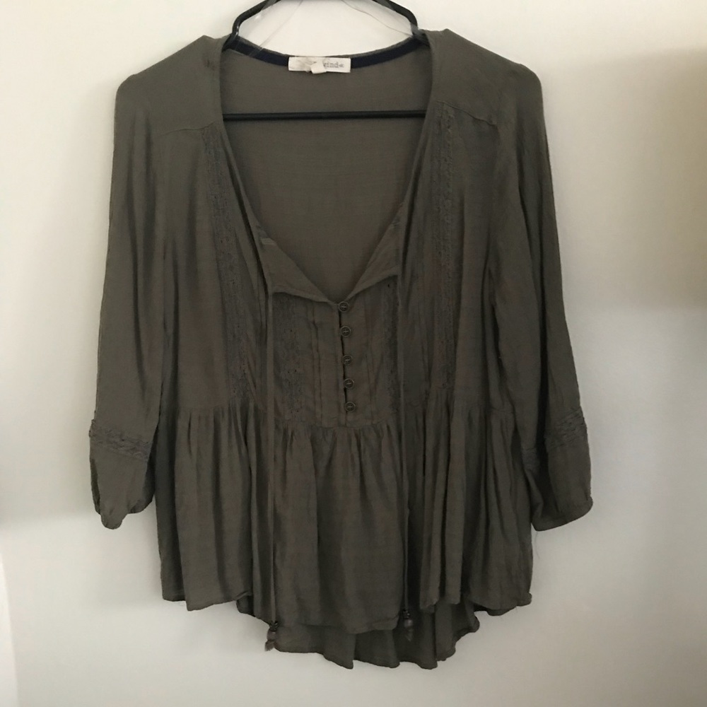 Olive green blouse